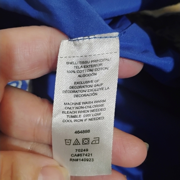 LOFT Blue and White Mini Skirt - Picture 3 of 9